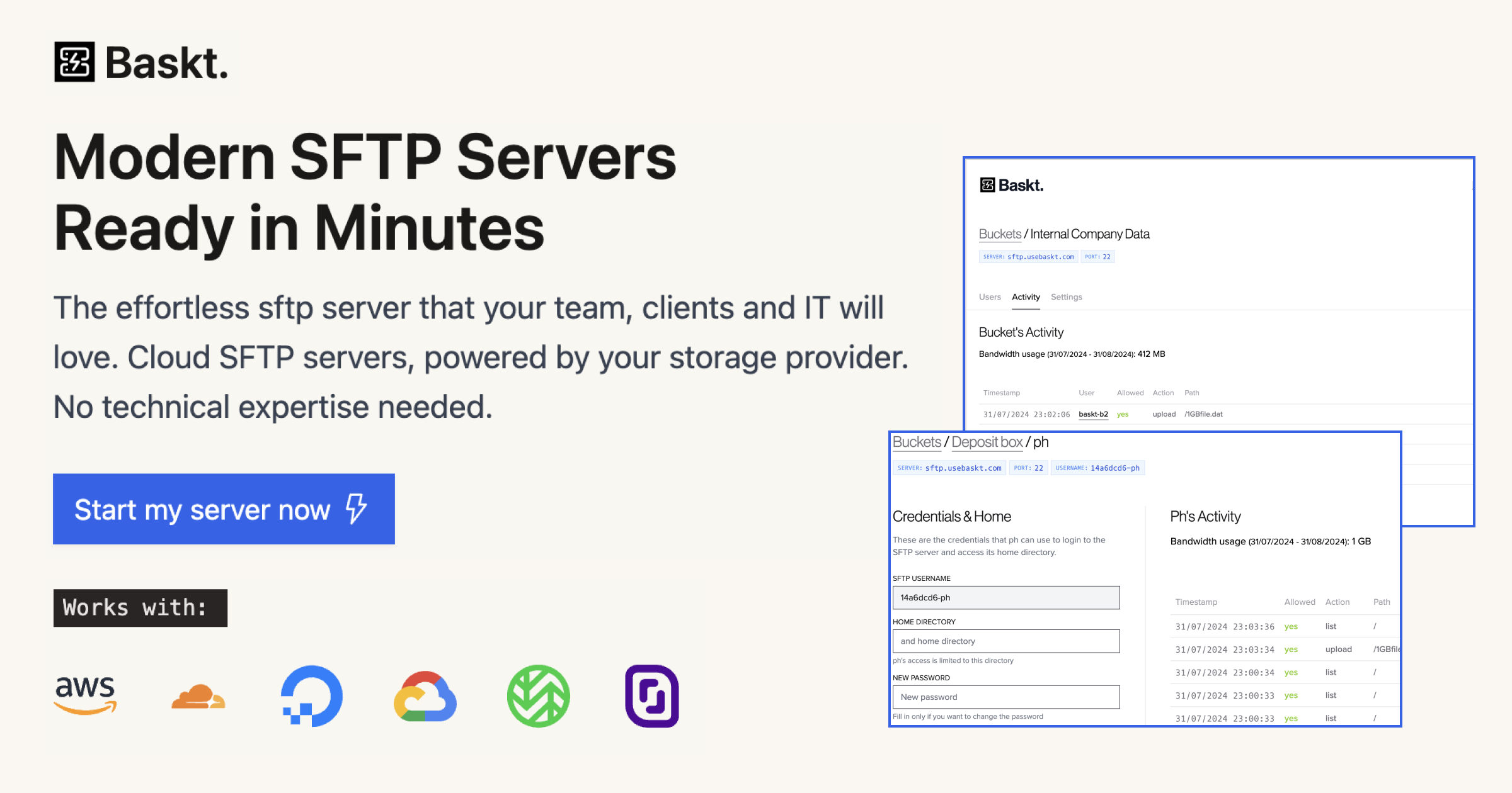 Easy Cloud SFTP Servers as a Service with Baskt